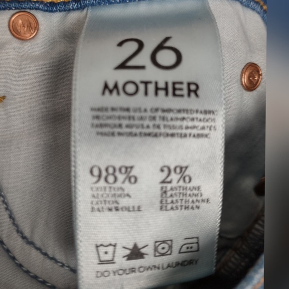MOTHER The Crop Runway Jeans in Of Water & Dragons Size 26 - Picture 13 of 16